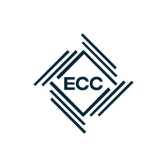 ECC logo. E C C design. White ECC letter. ECC, E C C letter logo design. E C C letter logo design in FIVE, FOUR, THREE, style. letter logo set in one artboard. E C C letter logo vector design.