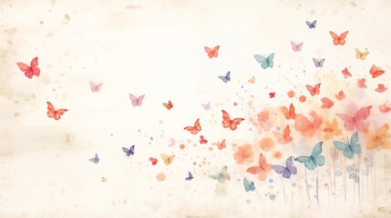 Watercolor Butterflies: A Soft and Whimsical Nature-Inspired Art Piece