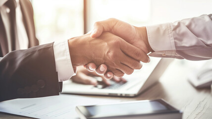 握手を交わすビジネスマン