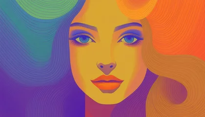 Woman face illustration. © customer solution