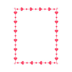 Vector blank heart frame wallpaper. Valentine frame Heart symbol vector