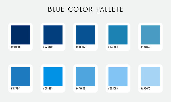 Vector Blue Color Pallete Collection