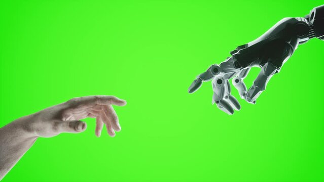 A Hand Reaching Out To AI Robot That Is Reaching Out To It Science Museum Animation Robotics Engineering