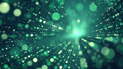 Fototapeta premium Square with Dots in Green Color
