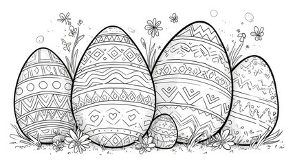 Easter Egg Series Coloring Page for Kids