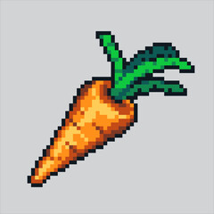 Pixel art illustration Carrot. Pixelated Carrot. Carrot pixelated for the pixel art game and icon for website and video game. old school retro.