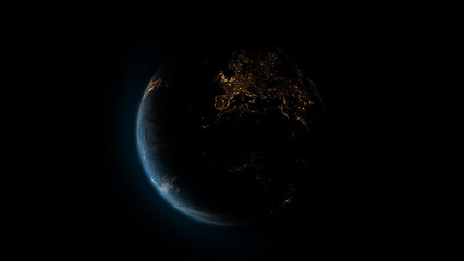 Stunning View Of The Earth At Night