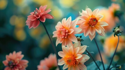 Image of blooming flowers in the garden