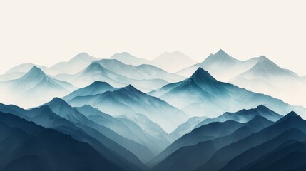 Captivating mountain range, each peak a unique hue creating a stunning visual.