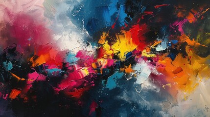 In this abstract masterpiece, An artist's vision comes to life It captures the essence of beauty and creativity with a variety of colors and shapes. It's a testament to endless possibilities.