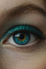 Obraz premium close-up view detailed blue eye