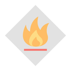 Flammable Icon - Fire Safety And Hazard Signs