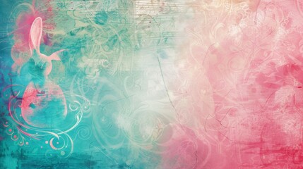 Abstract background template for Easter holiday with bunny