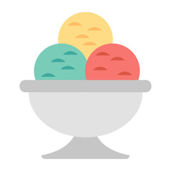 Ice Cream Bowl Icon - Sweet Treats And Snacks