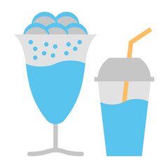 Milkshake Icon - Refreshing Milkshake Icons For Beverage And Cafe Designs