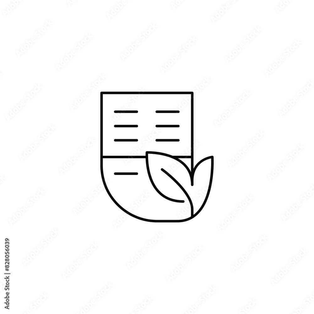 Poster bio gas pump thin outline icon vector design good for website and mobile app