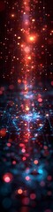 Obraz premium An abstract background for technology showing a high tech interface with a dynamic composition and lots of lights. 