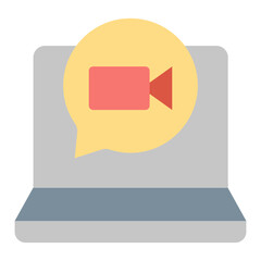 Video Conversation Icon: Symbolizing Online Video Communication