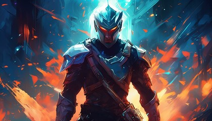 Fototapeta premium person with sword