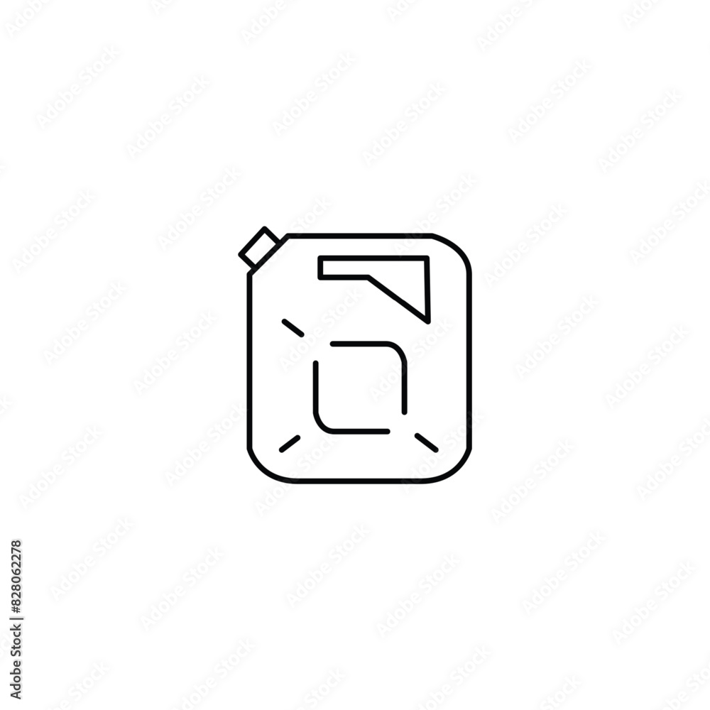 Poster petrol can thin outline icon vector design good for website and mobile app