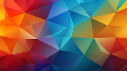 Obraz premium Abstract geometric background with vibrant colors and polygonal shapes, creating an eye-catching and dynamic visual effect.