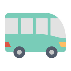 Bus Travel Icons for Transportation