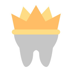 Dental Crowns Icons for Restoration