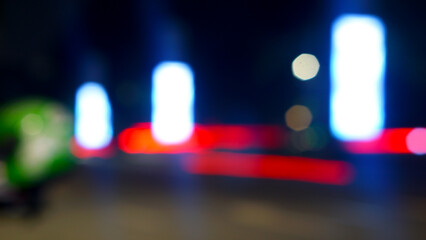 Abstract background of city street lamp in bokeh. Defocused