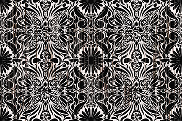 Floral retro vintage ochre seamless pattern, Vector background, for backdrop, wallpapers and textile ornament