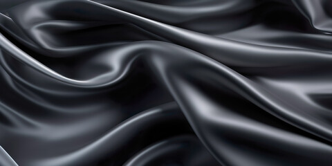 Obraz premium Closeup of luxurious gray satin texture 