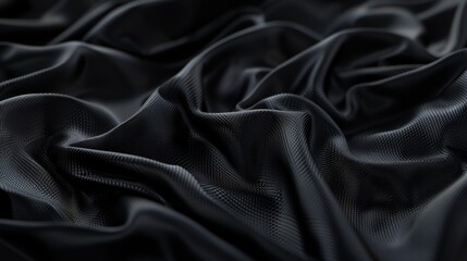 Obraz premium A black fabric with a shiny surface