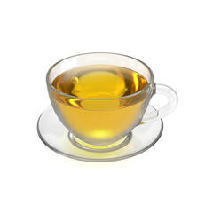 cup of tea chamomile transparent glass