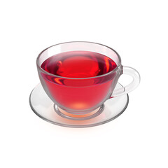 red cup of tea
