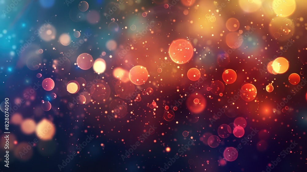 Poster bokeh background with abstract design