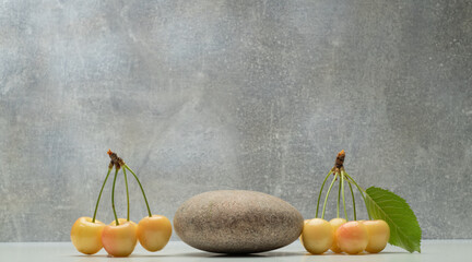 natural stones with texture for the podium
