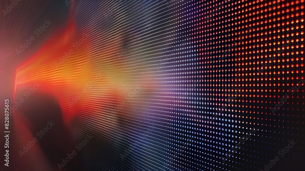 Poster a colorful, abstract image of dots and lines