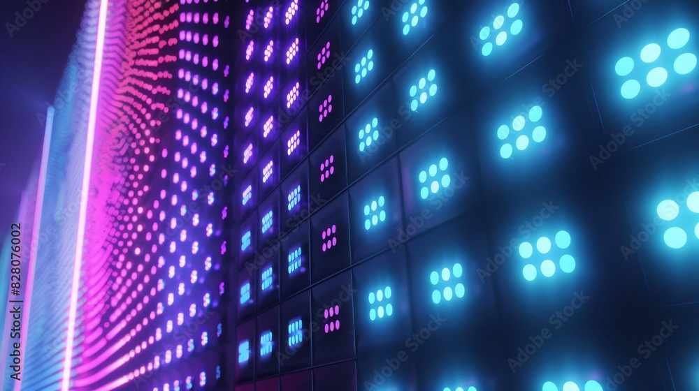 Aufkleber multicolored light arrangement creating a dynamic display. illumination concept