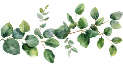 Elegant eucalyptus leaves arrangement