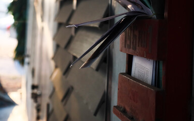 old building There's an old mailbox.