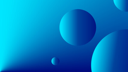 Abstract blue ball gradient background vector design 