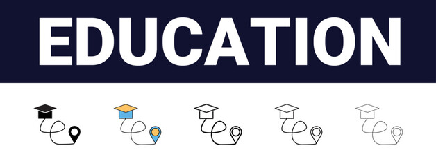 Different style Back to school icons collection. outline icons related to higher education. editable outline, back to school icons, back to school collection, outline icons, higher education icons,