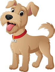 Cartoon funny lake land terrier dog