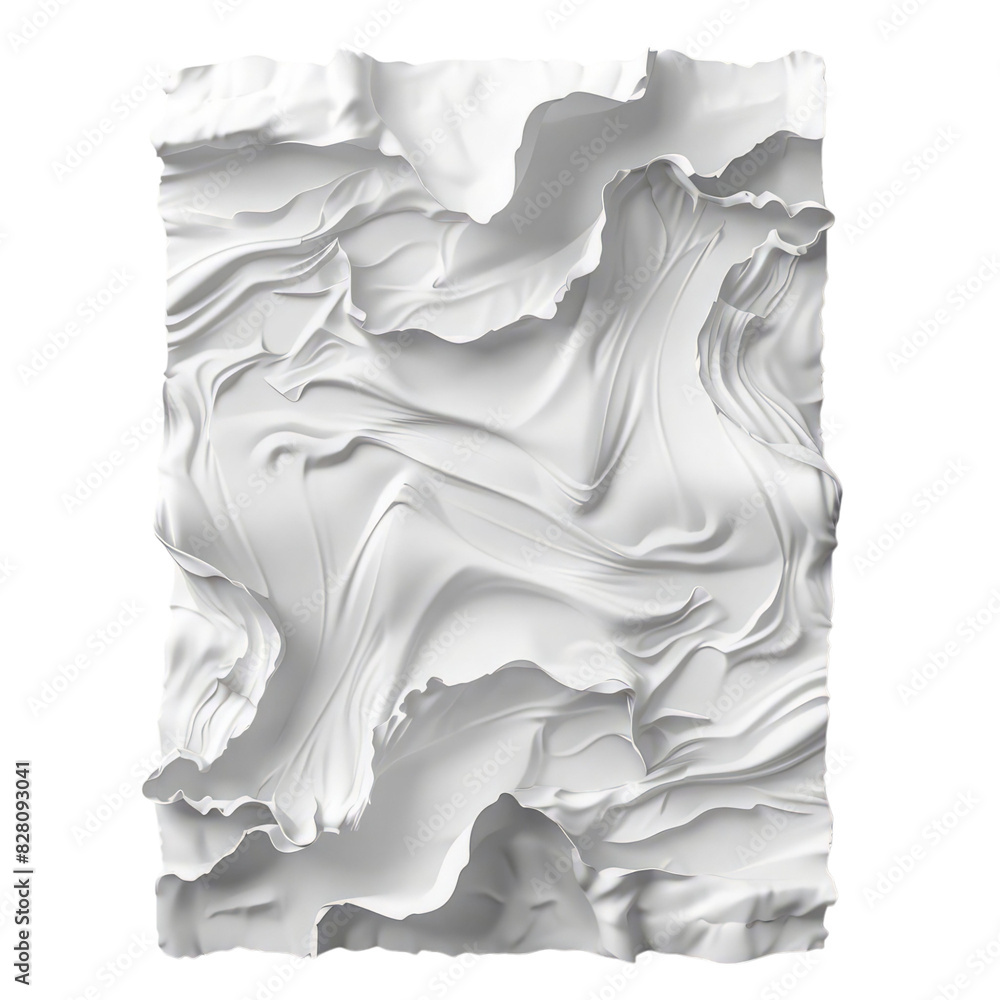 Poster the image is a 3d rendering of a white cloth