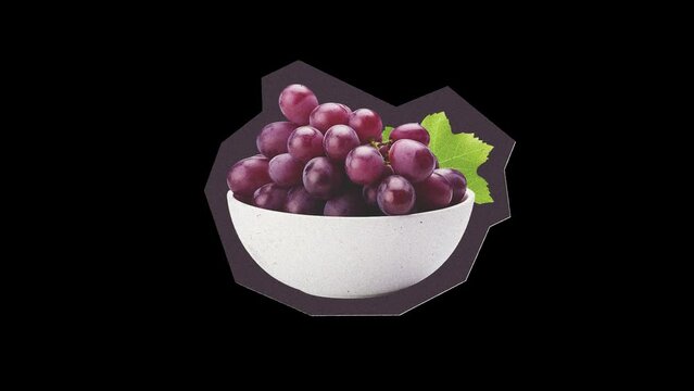 Amazon Grape, collage animation, cut out crumpled paper, montage motion Graphics
