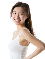 Young and beautiful asian hong kong chinese japanese korean girl transparent background