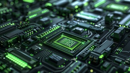 Fototapeta premium The Blackwell architecture, developed by NVIDIA, represents a significant advancement in GPU technology, specifically designed for datacenter-scale generative AI. It features a dual-die design connect