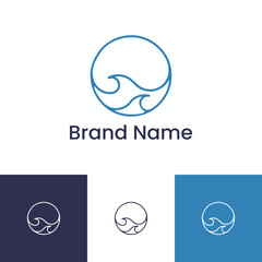 Circle Wave Line Logo