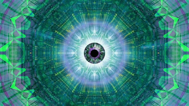 Mandala 3D Kaleidoscope seamless loop Psychedelic Trippy