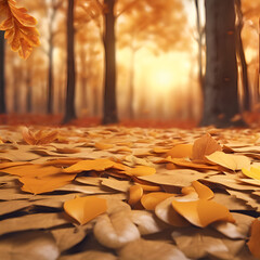 Beautiful scenery in the autumn season generated
