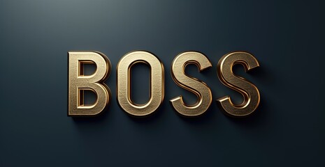 Sleek and professional boss logo text design for corporate identity, emblematic of leadership, innovation, and authority in the business world
